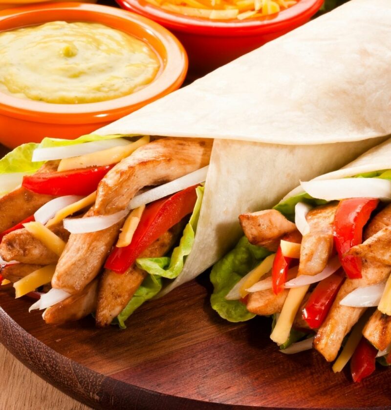 Fajitas porc éffiloché facon carnitas salade