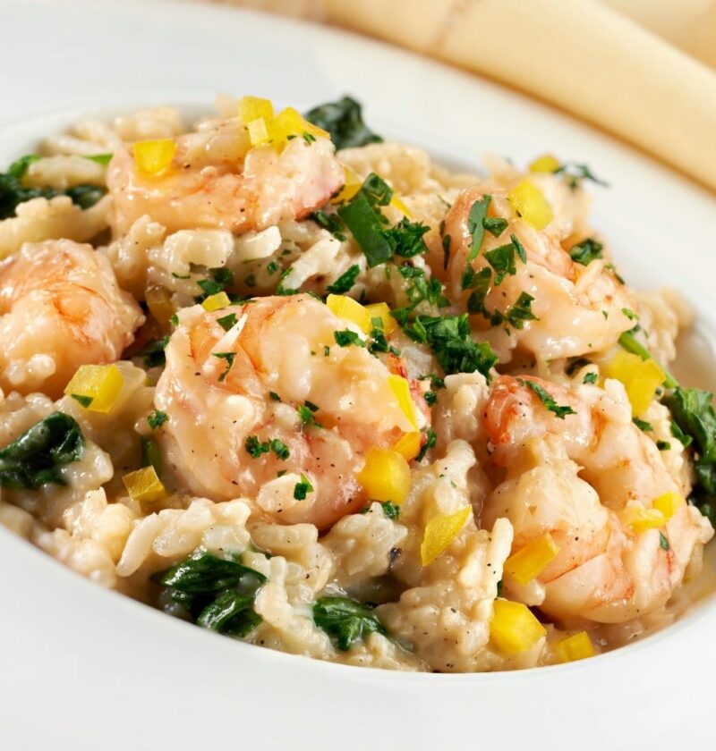 Risotto asperges crevettes