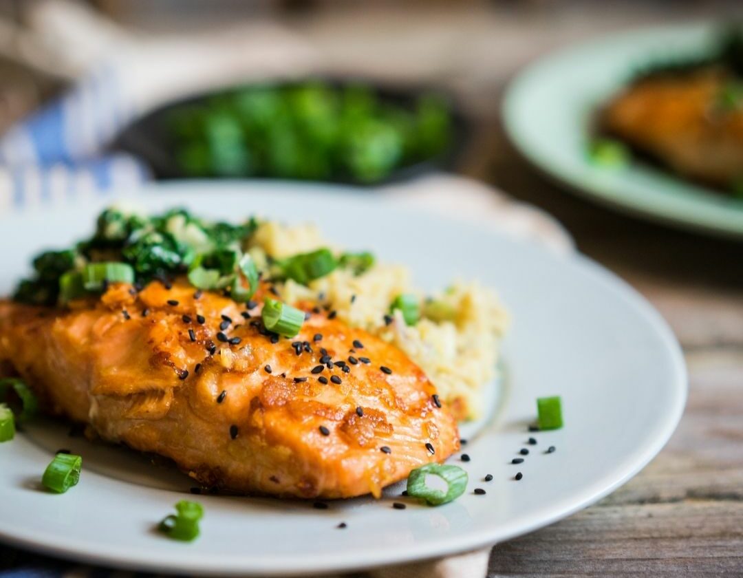 Pavé de saumon et purée de cresson au citron vert